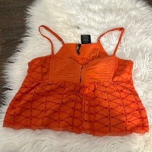 Peach O’Neil babydoll crop top
